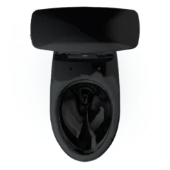 TOTO Drake Transitional Two-Piece Elongated 1.28 GPF Universal Height TORNADO FLUSH Toilet, Ebony, Vitreous China, CST786CEF#51