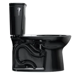 TOTO Drake Transitional Two-Piece Elongated 1.28 GPF Universal Height TORNADO FLUSH Toilet, Ebony, Vitreous China, CST786CEF#51