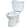 TOTO Drake Transitional Two-Piece Elongated 1.28 GPF Universal Height TORNADO FLUSH Toilet with CEFIONTECT, Cotton White, Vitreous China, CST786CEFG#01