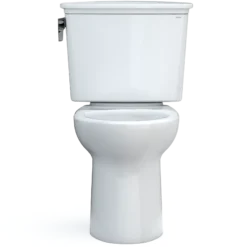 TOTO Drake Transitional Two-Piece Elongated 1.28 GPF Universal Height TORNADO FLUSH Toilet with CEFIONTECT, Cotton White, Vitreous China, CST786CEFG#01