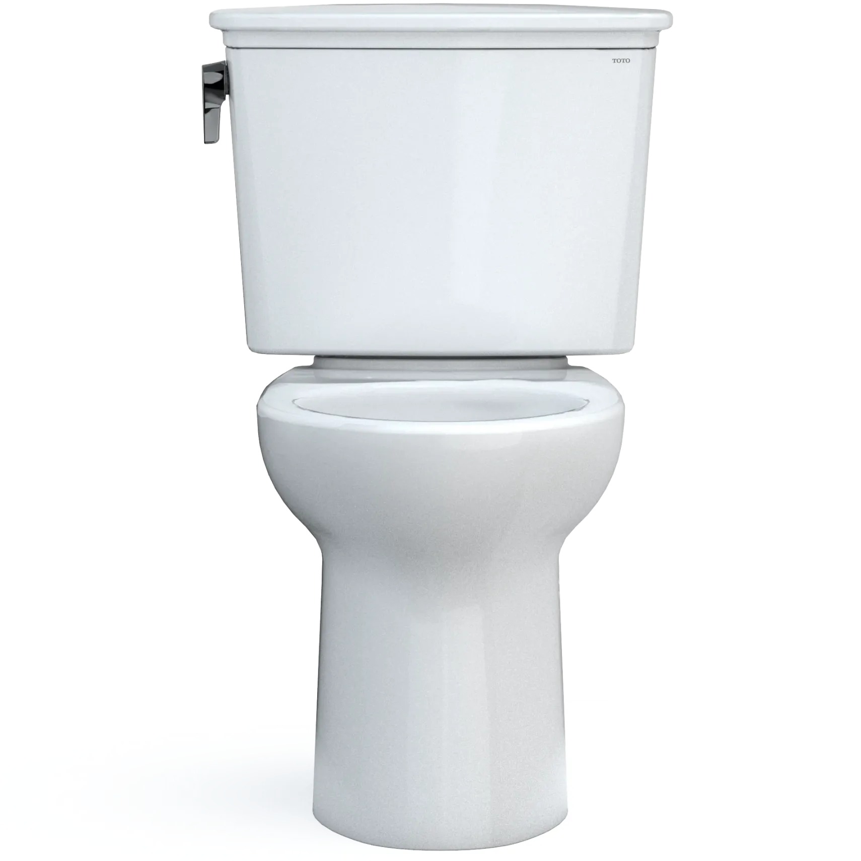 TOTO Drake Transitional Two-Piece Elongated 1.28 GPF Universal Height TORNADO FLUSH Toilet with CEFIONTECT, Cotton White, Vitreous China, CST786CEFG#01