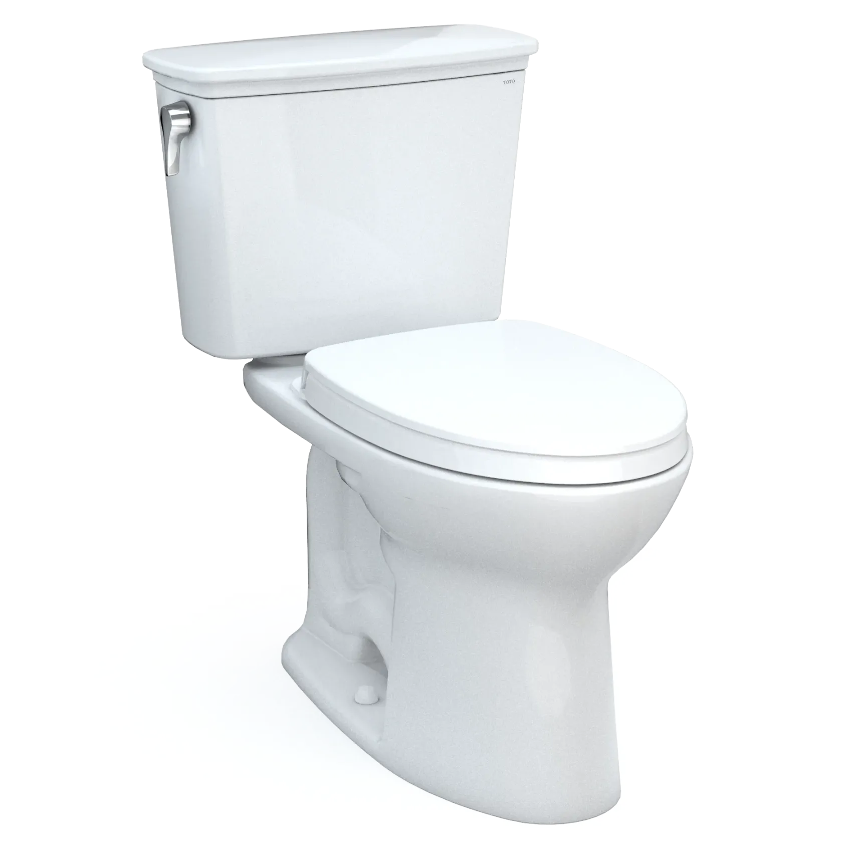TOTO Drake Transitional Two-Piece Elongated 1.28 GPF Universal Height TORNADO FLUSH Toilet with CEFIONTECT, Cotton White, Vitreous China, CST786CEFG#01