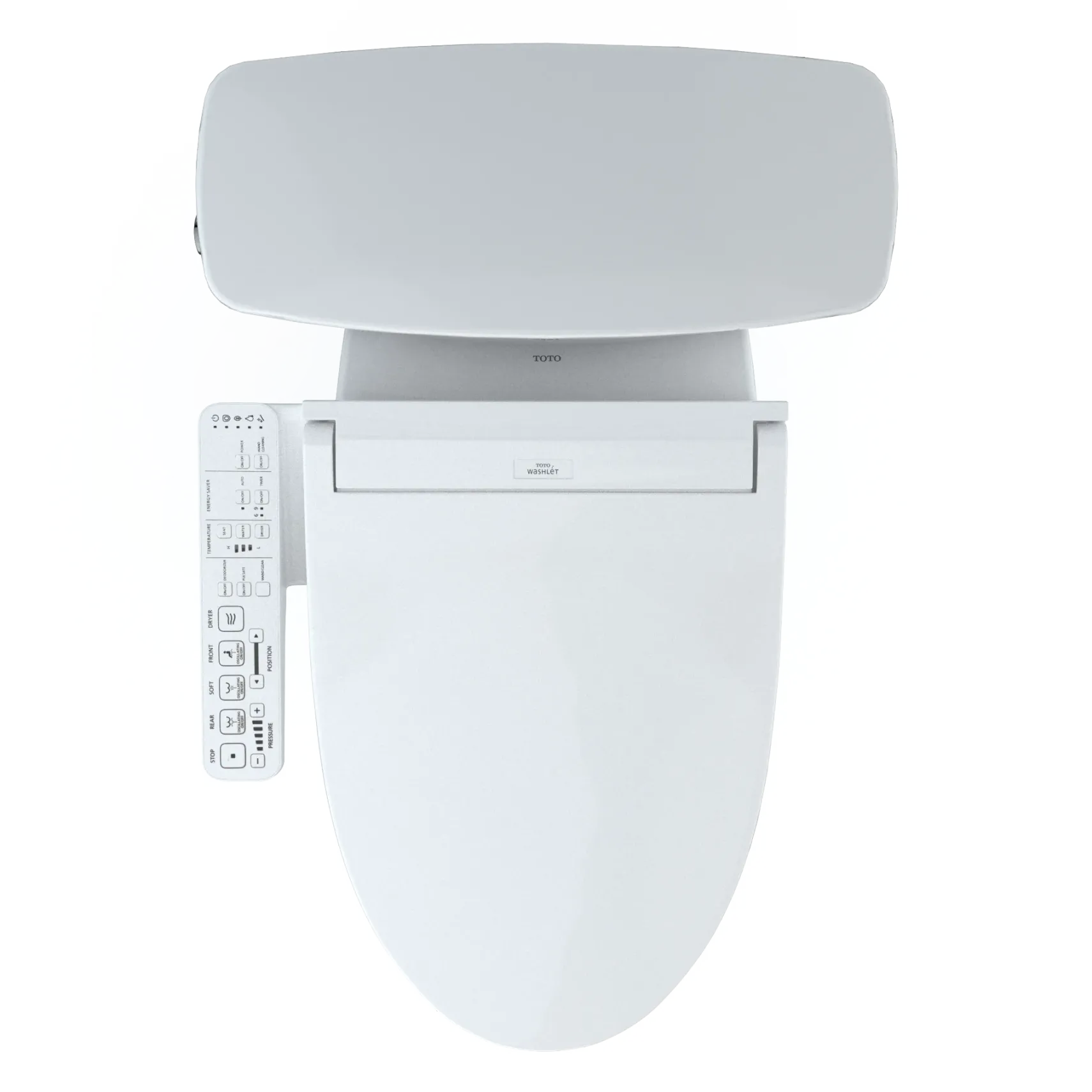 TOTO Drake Transitional WASHLET+ Two-Piece Elongated 1.28 GPF Universal Height TORNADO FLUSH Toilet with C2 Bidet Seat, Cotton White, Vitreous China, MW7863074CEFG#01