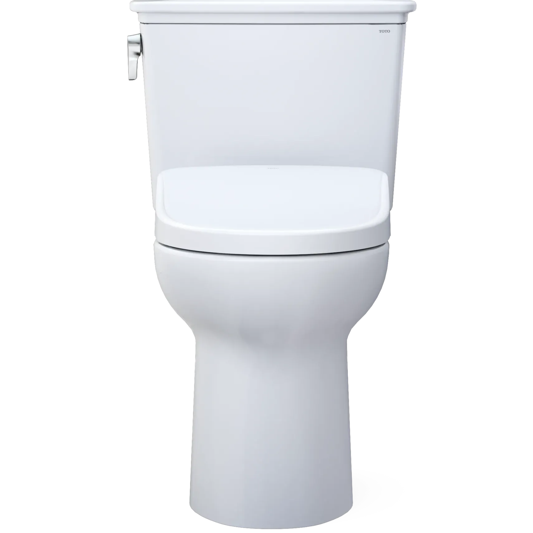 TOTO Drake Transitional WASHLET+ Two-Piece Elongated 1.28 GPF TORNADO FLUSH Toilet with S7A Contemporary Bidet Seat, Cotton White, Vitreous China|Plastic, MW7864736CEG#01