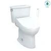 TOTO Drake Transitional WASHLET+ Two-Piece Elongated 1.28 GPF TORNADO FLUSH Toilet with C5 Bidet Seat, Cotton White, Vitreous China, MW7863084CEG#01