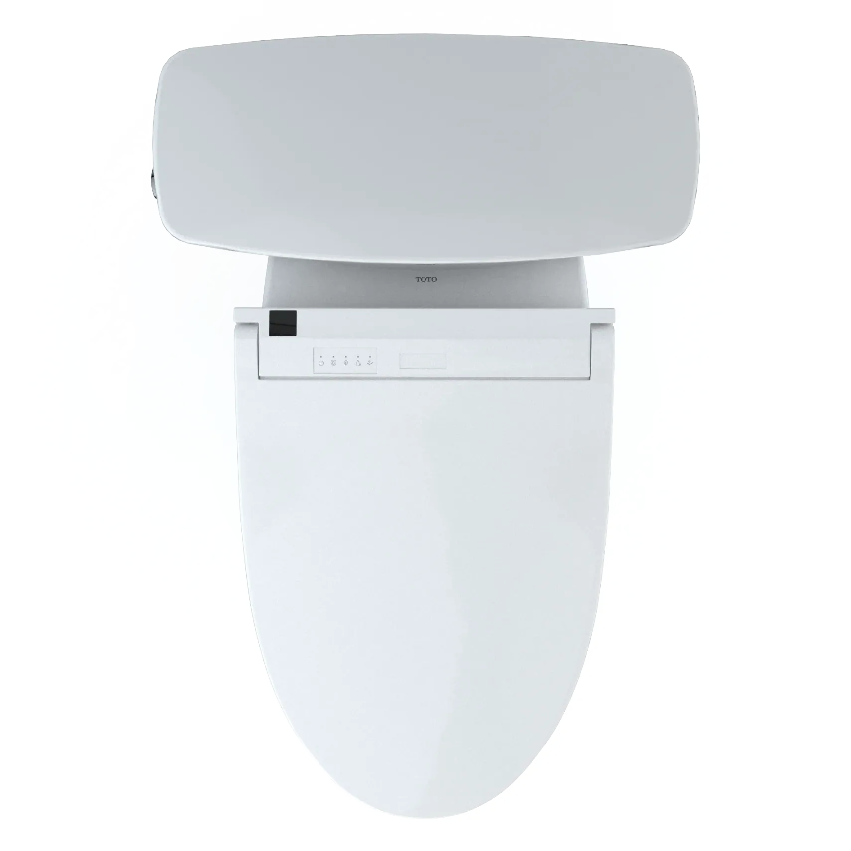 TOTO Drake Transitional WASHLET+ Two-Piece Elongated 1.28 GPF TORNADO FLUSH Toilet with C5 Bidet Seat, Cotton White, Vitreous China, MW7863084CEG#01