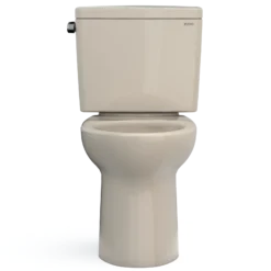 TOTO Drake Two-Piece Elongated 1.28 GPF Universal Height TORNADO FLUSH Toilet with CEFIONTECT, Bone, Vitreous China, CST776CEFG#03