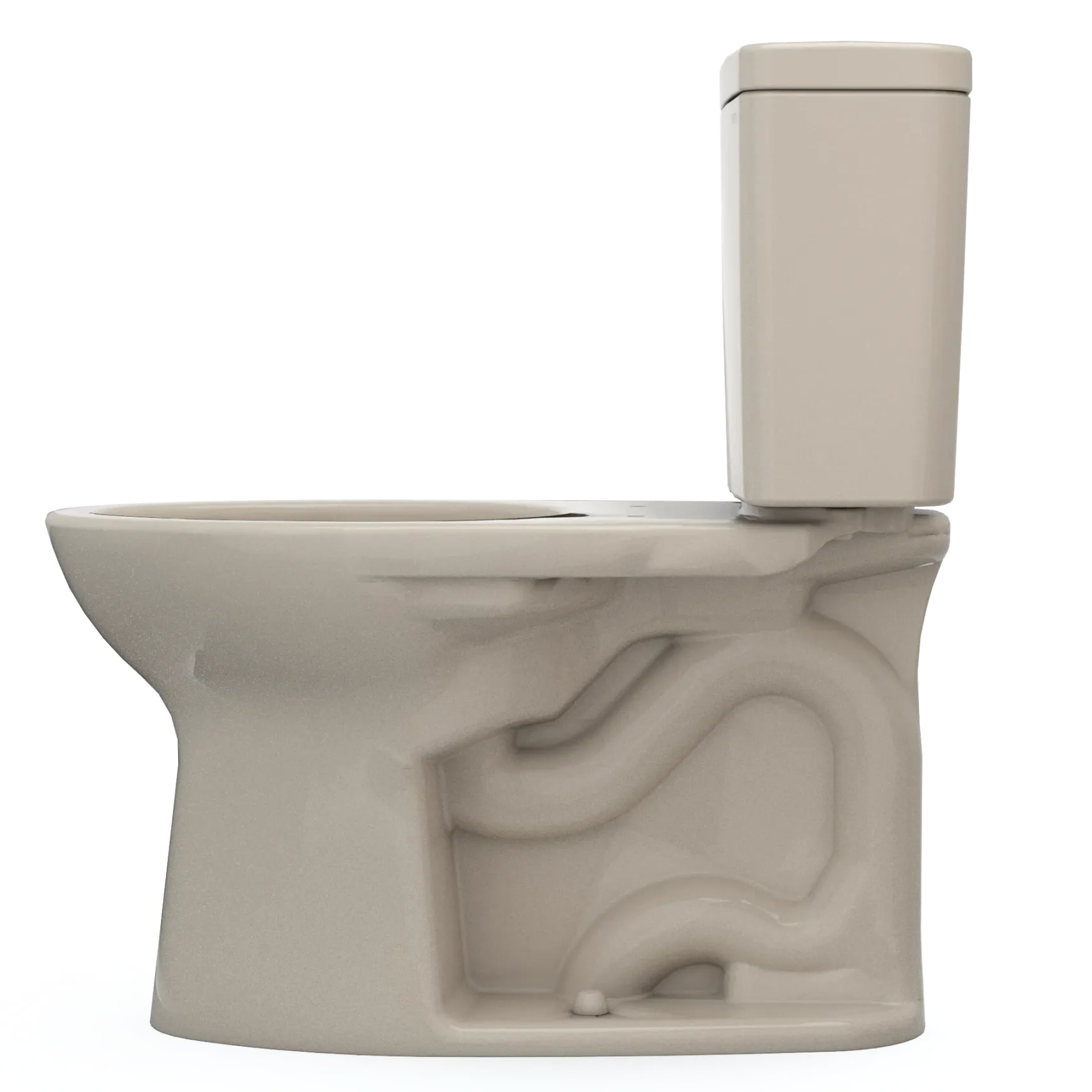 TOTO Drake Two-Piece Elongated 1.28 GPF Universal Height TORNADO FLUSH Toilet with CEFIONTECT, Bone, Vitreous China, CST776CEFG#03