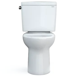 TOTO Drake Two-Piece Elongated 1.6 GPF Universal Height TORNADO FLUSH Toilet with CEFIONTECT and 10 Inch Rough-In, Cotton White, Vitreous China, CST776CSFG.10#01