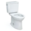 TOTO Drake Two-Piece Elongated 1.6 GPF TORNADO FLUSH Toilet with CEFIONTECT, Cotton White, Vitreous China, CST776CSG#01