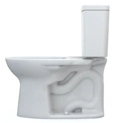 TOTO Drake Two-Piece Elongated 1.6 GPF TORNADO FLUSH Toilet with CEFIONTECT, Cotton White, Vitreous China, CST776CSG#01