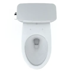 TOTO Drake Two-Piece Elongated 1.6 GPF TORNADO FLUSH Toilet with CEFIONTECT, Cotton White, Vitreous China, CST776CSG#01