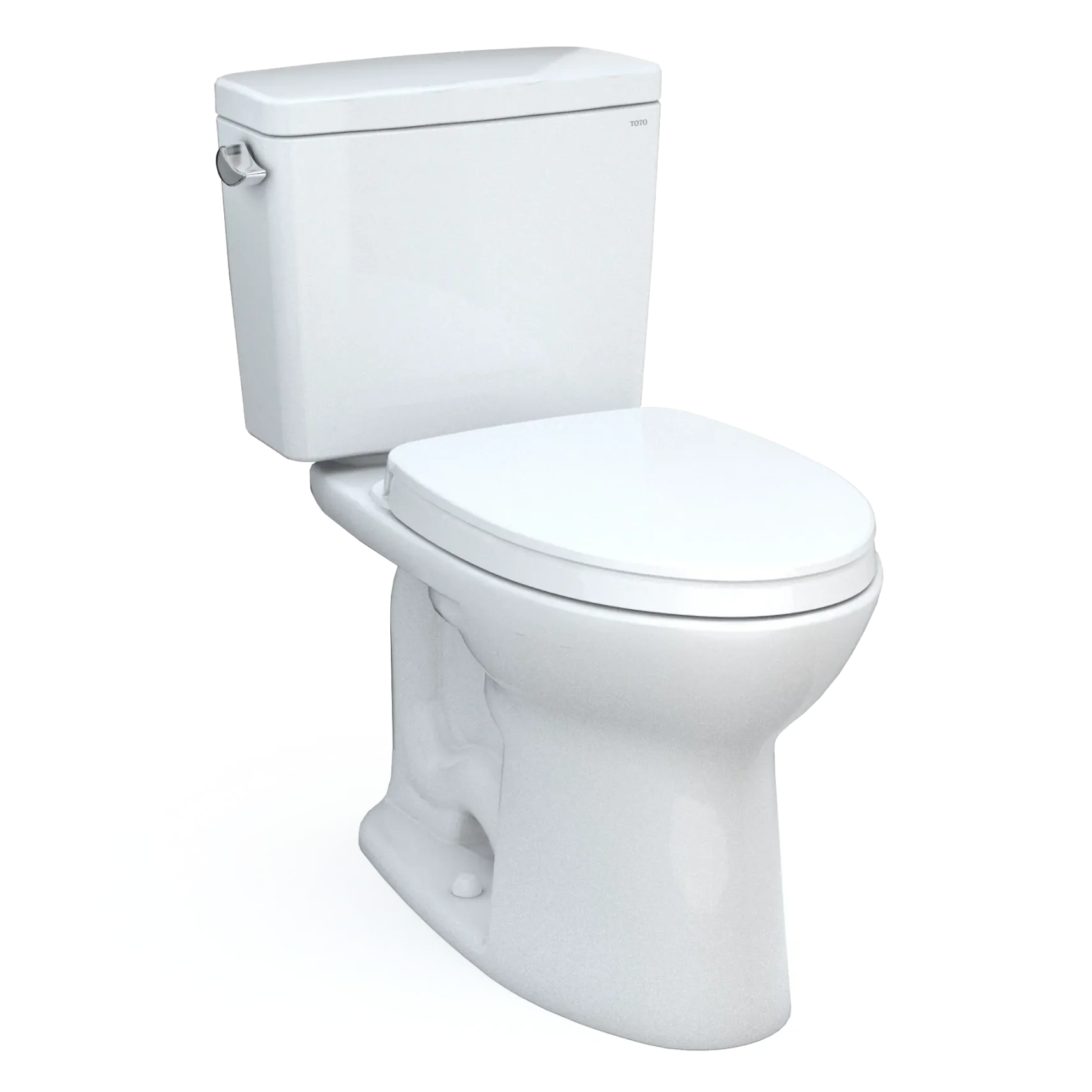 TOTO Drake Two-Piece Elongated 1.6 GPF TORNADO FLUSH Toilet with CEFIONTECT, Cotton White, Vitreous China, CST776CSG#01