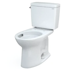 TOTO Drake Two-Piece Elongated 1.6 GPF TORNADO FLUSH Toilet with CEFIONTECT, Cotton White, Vitreous China, CST776CSG#01