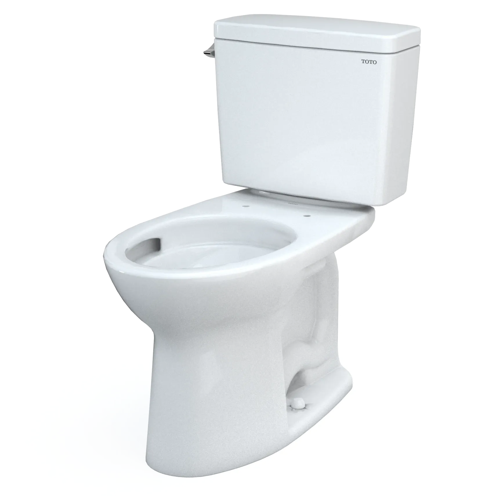 TOTO Drake Two-Piece Elongated 1.6 GPF TORNADO FLUSH Toilet with CEFIONTECT, Cotton White, Vitreous China, CST776CSG#01
