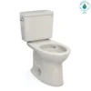 TOTO Drake Two-Piece Elongated 1.28 GPF Universal Height TORNADO FLUSH Toilet with CEFIONTECT, Sedona Beige, Vitreous China, CST776CEFG#12
