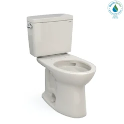 TOTO Drake Two-Piece Elongated 1.28 GPF TORNADO FLUSH Toilet with CEFIONTECT, Sedona Beige, Vitreous China, CST776CEG#12