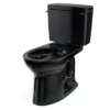 TOTO Drake Two-Piece Elongated 1.28 GPF Universal Height TORNADO FLUSH Toilet, Ebony, Vitreous China, CST776CEF#51