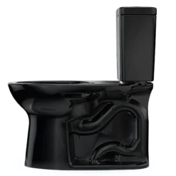 TOTO Drake Two-Piece Elongated 1.28 GPF Universal Height TORNADO FLUSH Toilet, Ebony, Vitreous China, CST776CEF#51