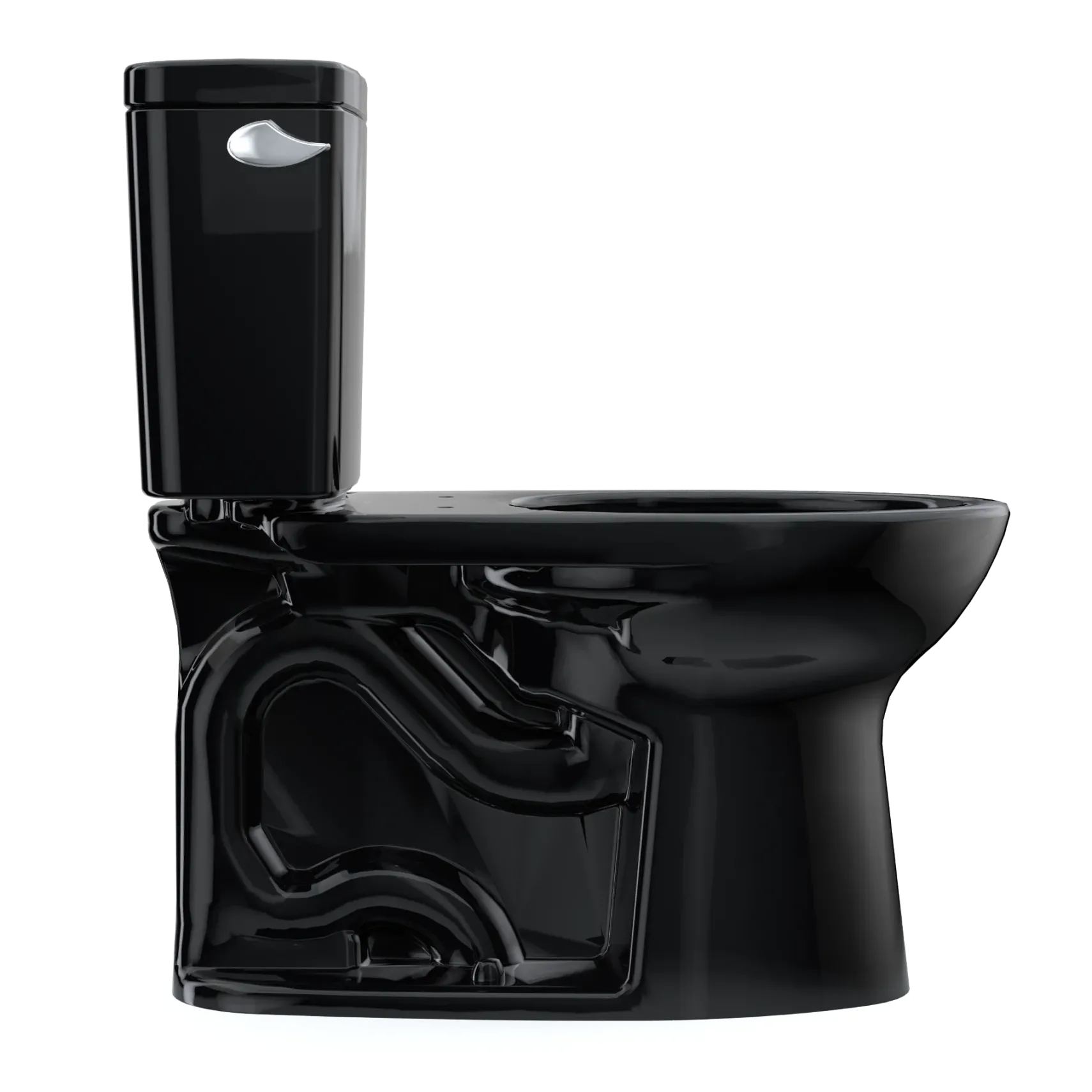 TOTO Drake Two-Piece Elongated 1.28 GPF Universal Height TORNADO FLUSH Toilet, Ebony, Vitreous China, CST776CEF#51