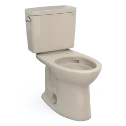 TOTO Drake Two-Piece Elongated 1.6 GPF Universal Height TORNADO FLUSH Toilet with CEFIONTECT, Bone, Vitreous China, CST776CSFG#03