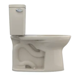 TOTO Drake Two-Piece Elongated 1.6 GPF Universal Height TORNADO FLUSH Toilet with CEFIONTECT, Bone, Vitreous China, CST776CSFG#03