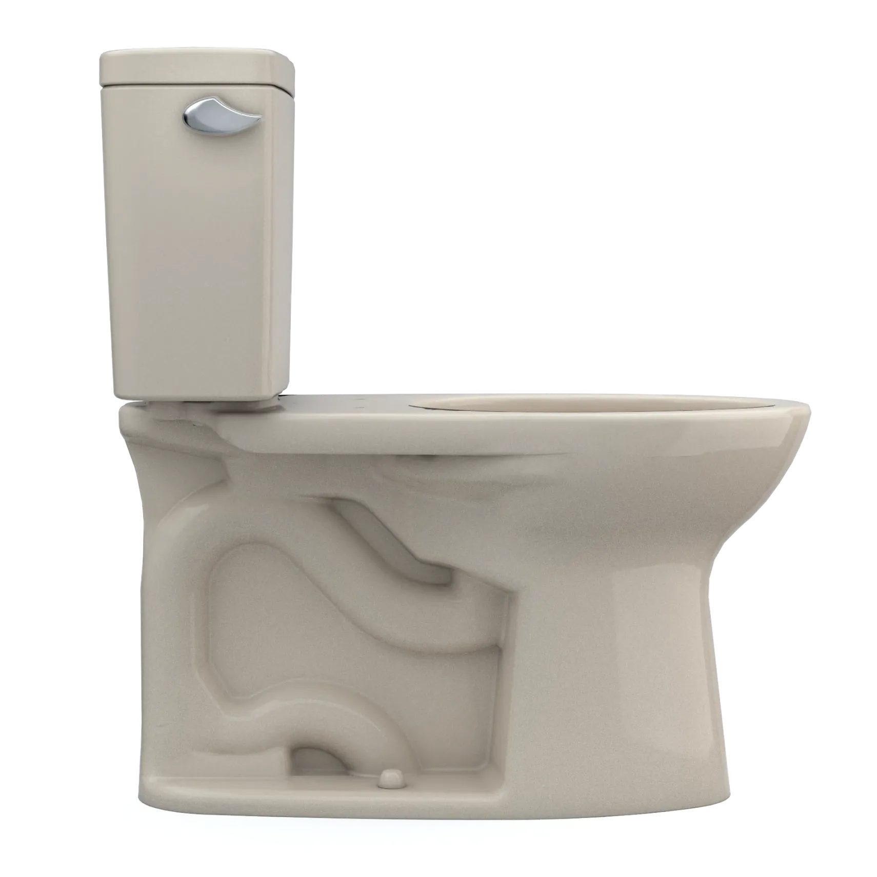 TOTO Drake Two-Piece Elongated 1.6 GPF Universal Height TORNADO FLUSH Toilet with CEFIONTECT, Bone, Vitreous China, CST776CSFG#03