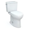 TOTO Drake Two-Piece Elongated 1.6 GPF TORNADO FLUSH Toilet with CEFIONTECT and SoftClose Seat, WASHLET+ Ready, Cotton White, Vitreous China, MS776124CSG#01