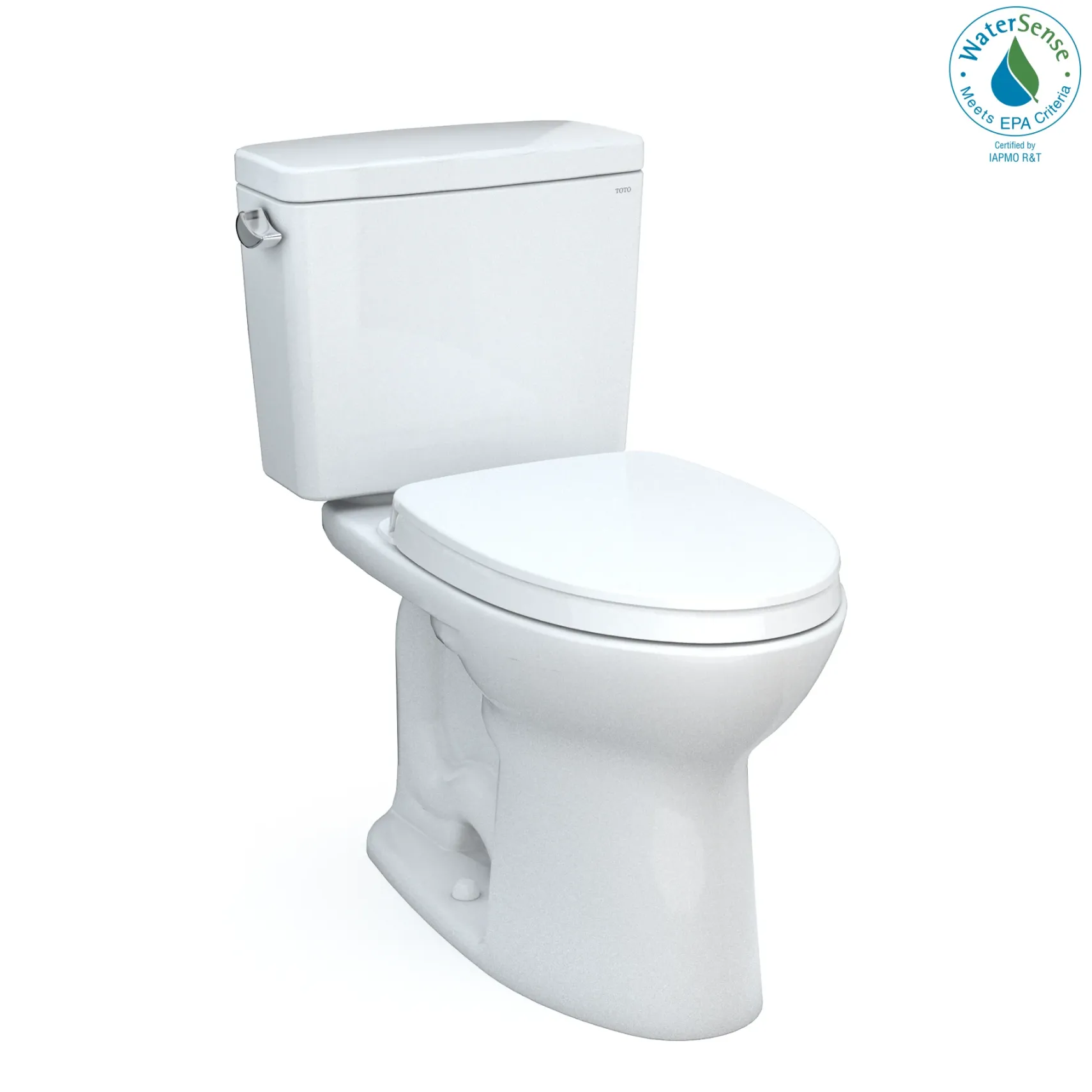 TOTO Drake Two-Piece Elongated 1.28 GPF Universal Height TORNADO FLUSH Toilet with CEFIONTECT and SoftClose Seat, WASHLET+ Ready, Cotton White, Vitreous China, MS776124CEFG#01