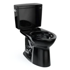 TOTO Drake Two-Piece Elongated 1.6 GPF TORNADO FLUSH Toilet, Ebony, Vitreous China, CST776CS#51