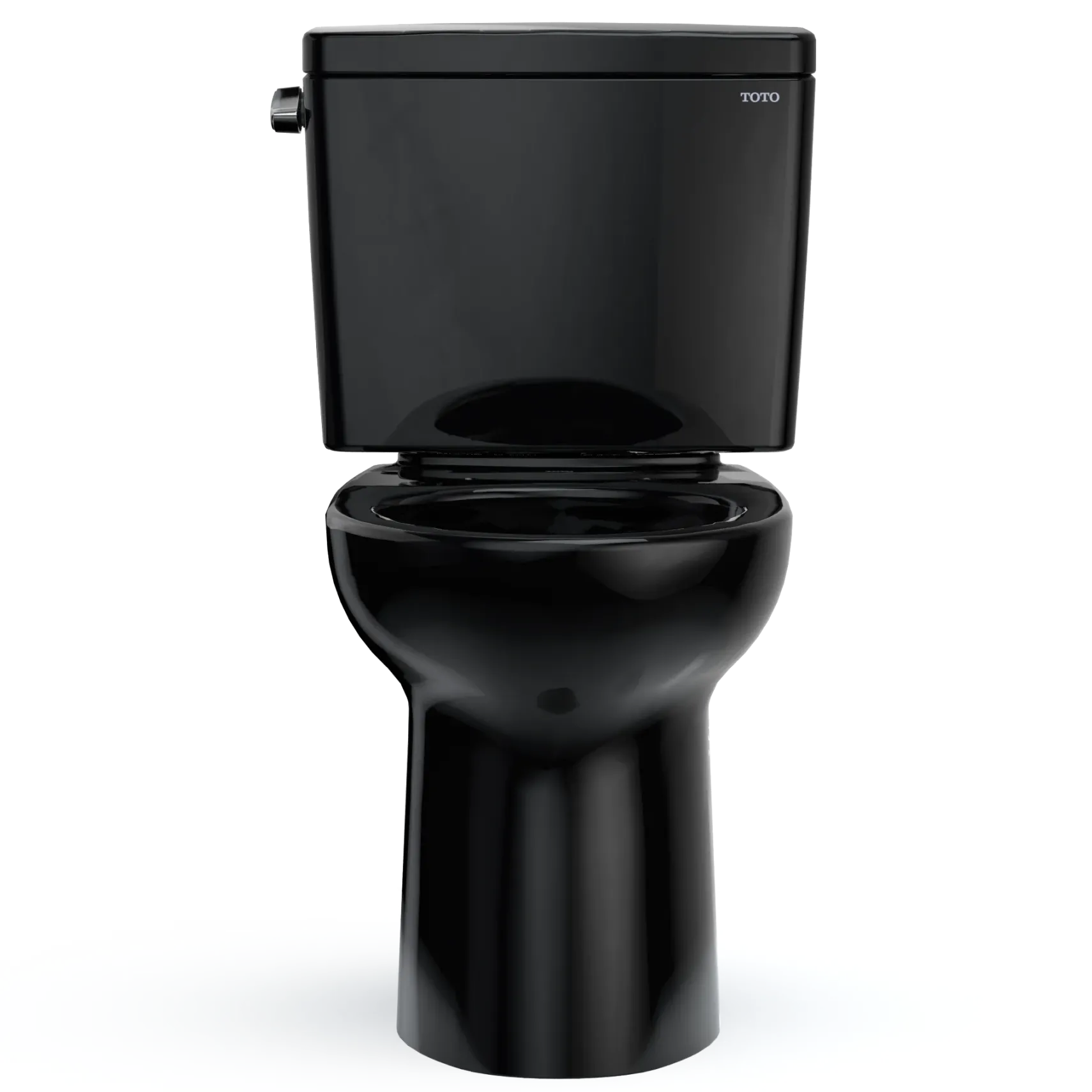TOTO Drake Two-Piece Elongated 1.6 GPF TORNADO FLUSH Toilet, Ebony, Vitreous China, CST776CS#51