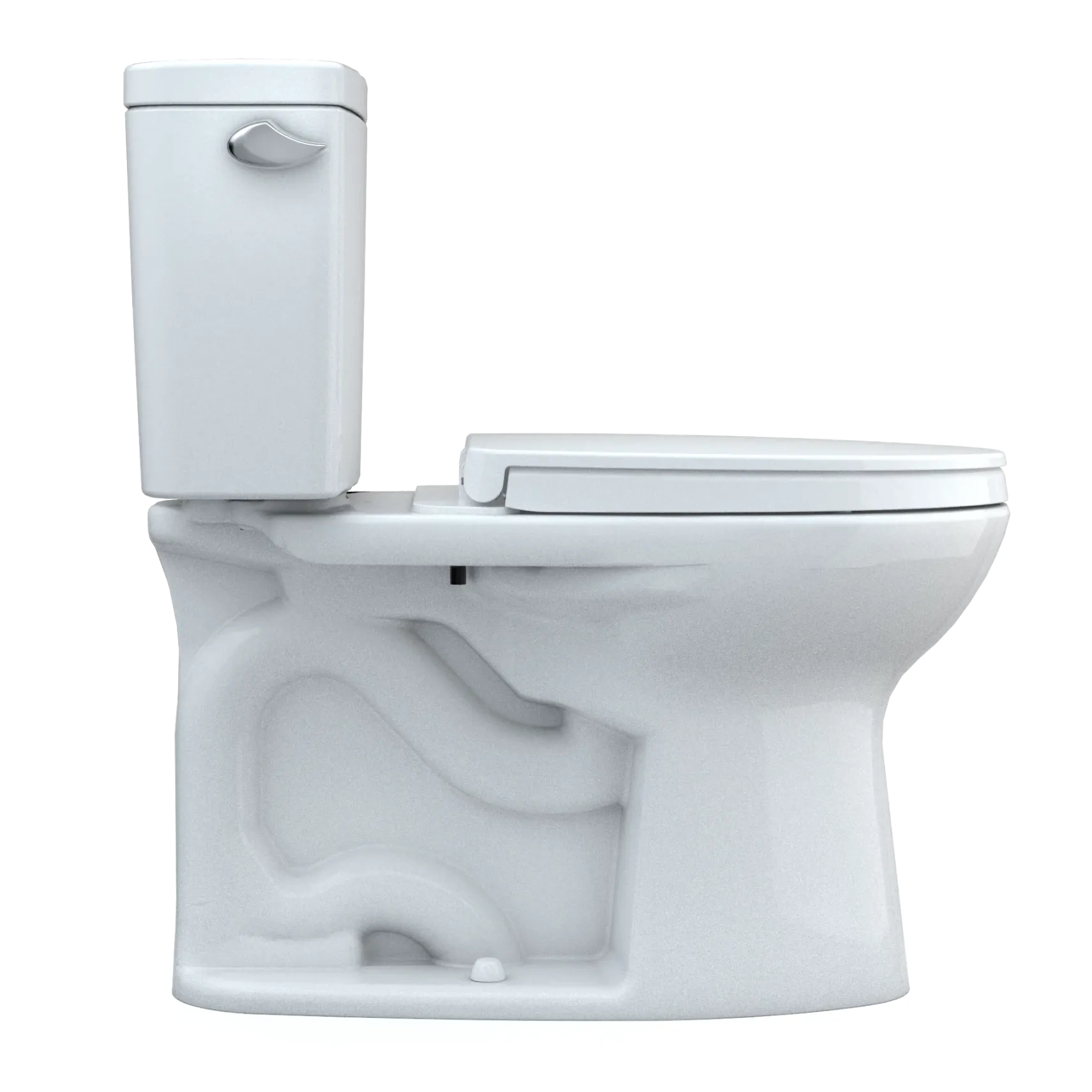 TOTO Drake Two-Piece Elongated 1.28 GPF TORNADO FLUSH Toilet with CEFIONTECT and SoftClose Seat, WASHLET+ Ready, Cotton White, Vitreous China, MS776124CEG#01