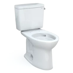 TOTO Drake Two-Piece Elongated 1.28 GPF TORNADO FLUSH Toilet with CEFIONTECT and Right-Hand Trip Lever, Cotton White, Vitreous China, CST776CERG#01