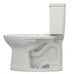 TOTO Drake Two-Piece Elongated 1.28 GPF TORNADO FLUSH Toilet with CEFIONTECT, Colonial White, Vitreous China, CST776CEG#11