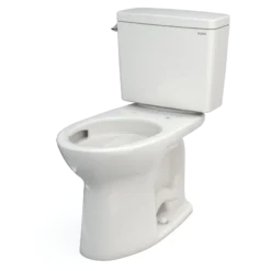 TOTO Drake Two-Piece Elongated 1.28 GPF TORNADO FLUSH Toilet with CEFIONTECT, Colonial White, Vitreous China, CST776CEG#11