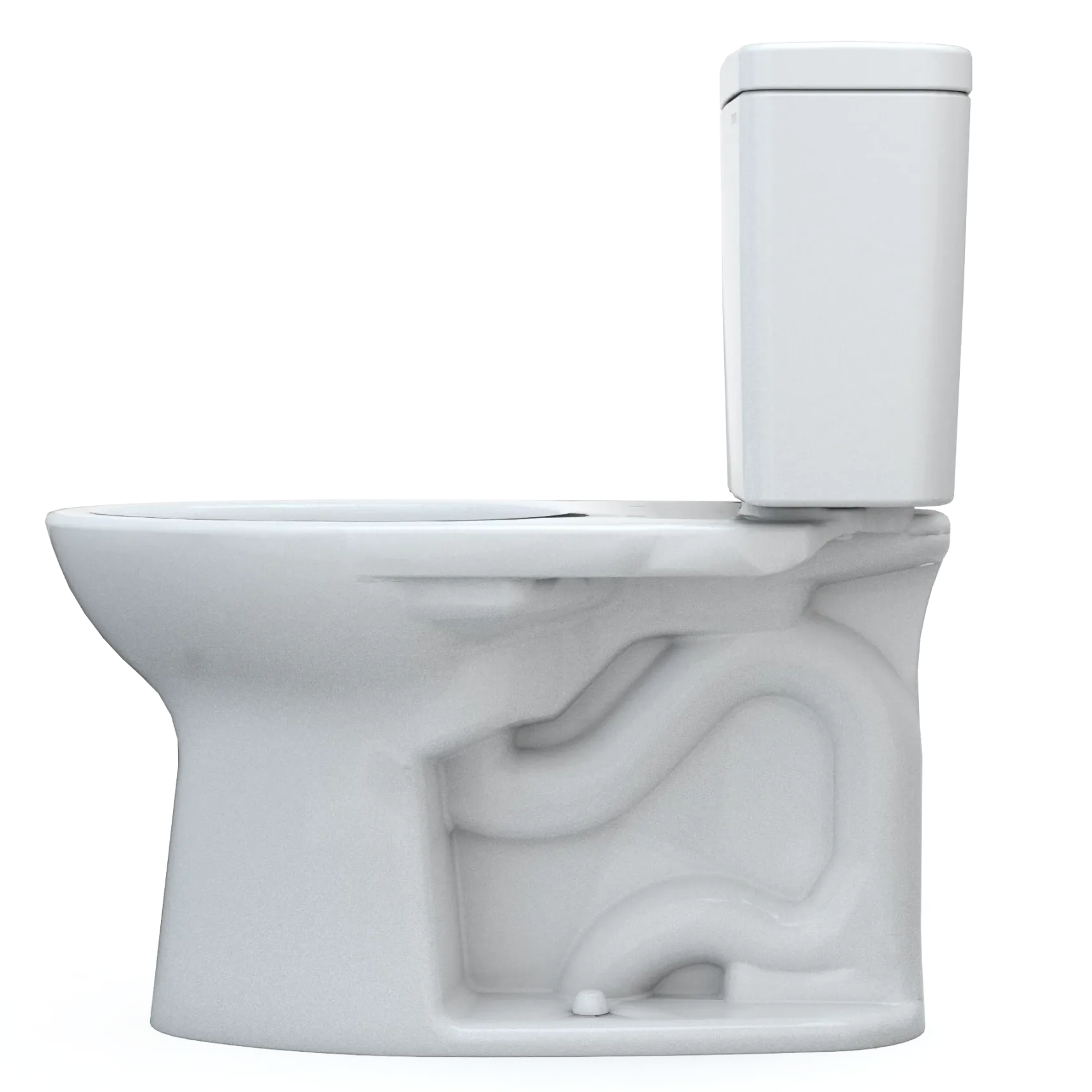 TOTO Drake Two-Piece Elongated 1.28 GPF Universal Height TORNADO FLUSH Toilet with CEFIONTECT and 10 Inch Rough-In, Cotton White, Vitreous China, CST776CEFG.10#01