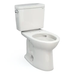 TOTO Drake Two-Piece Elongated 1.6 GPF Universal Height TORNADO FLUSH Toilet with CEFIONTECT, Colonial White, Vitreous China, CST776CSFG#11