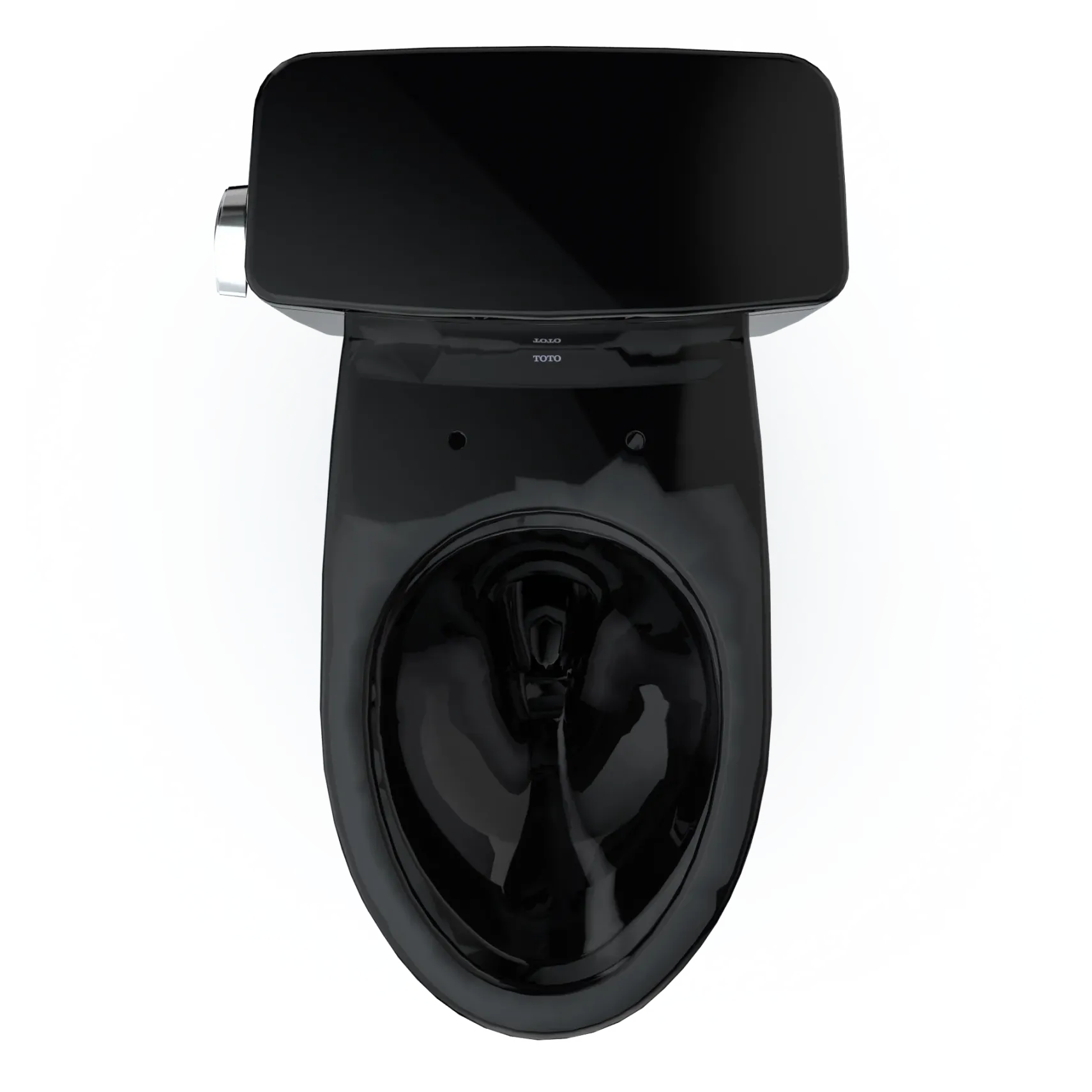 TOTO Drake Two-Piece Elongated 1.6 GPF Universal Height TORNADO FLUSH Toilet, Ebony, Vitreous China, CST776CSF#51