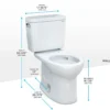 TOTO Drake Two-Piece Round 1.6 GPF Universal Height TORNADO FLUSH Toilet with CEFIONTECT, Sedona Beige, Vitreous China, CST775CSFG#12