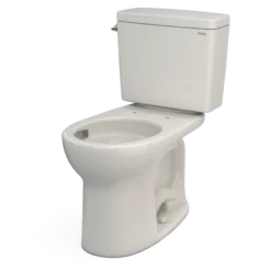TOTO Drake Two-Piece Round 1.6 GPF Universal Height TORNADO FLUSH Toilet with CEFIONTECT, Sedona Beige, Vitreous China, CST775CSFG#12