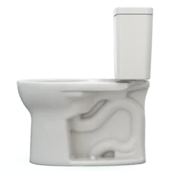 TOTO Drake Two-Piece Round 1.28 GPF Universal Height TORNADO FLUSH Toilet with CEFIONTECT, Colonial White, Vitreous China, CST775CEFG#11