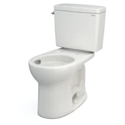 TOTO Drake Two-Piece Round 1.28 GPF Universal Height TORNADO FLUSH Toilet with CEFIONTECT, Colonial White, Vitreous China, CST775CEFG#11