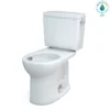 TOTO Drake Two-Piece Round 1.28 GPF Universal Height TORNADO FLUSH Toilet with CEFIONTECT, Cotton White, Vitreous China, CST775CEFRG#01
