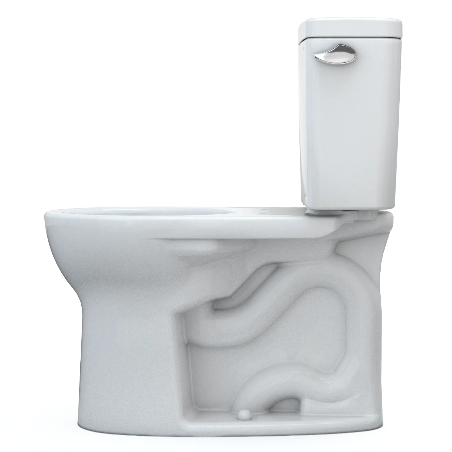 TOTO Drake Two-Piece Round 1.28 GPF Universal Height TORNADO FLUSH Toilet with CEFIONTECT, Cotton White, Vitreous China, CST775CEFRG#01