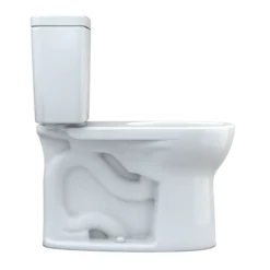 TOTO Drake Two-Piece Round 1.28 GPF Universal Height TORNADO FLUSH Toilet with CEFIONTECT, Cotton White, Vitreous China, CST775CEFRG#01