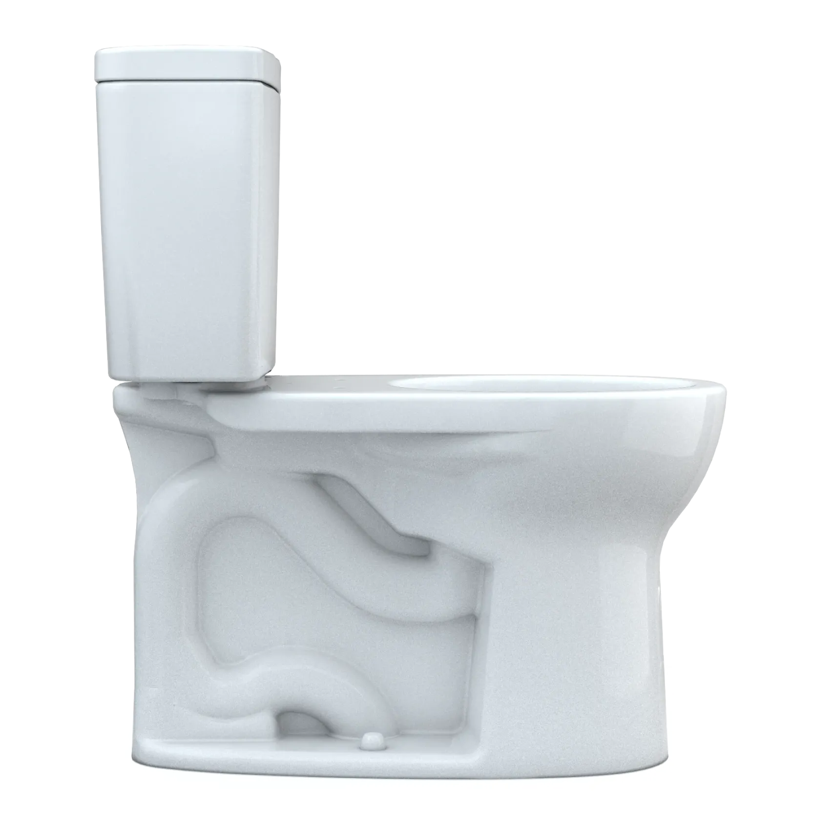 TOTO Drake Two-Piece Round 1.28 GPF Universal Height TORNADO FLUSH Toilet with CEFIONTECT, Cotton White, Vitreous China, CST775CEFRG#01