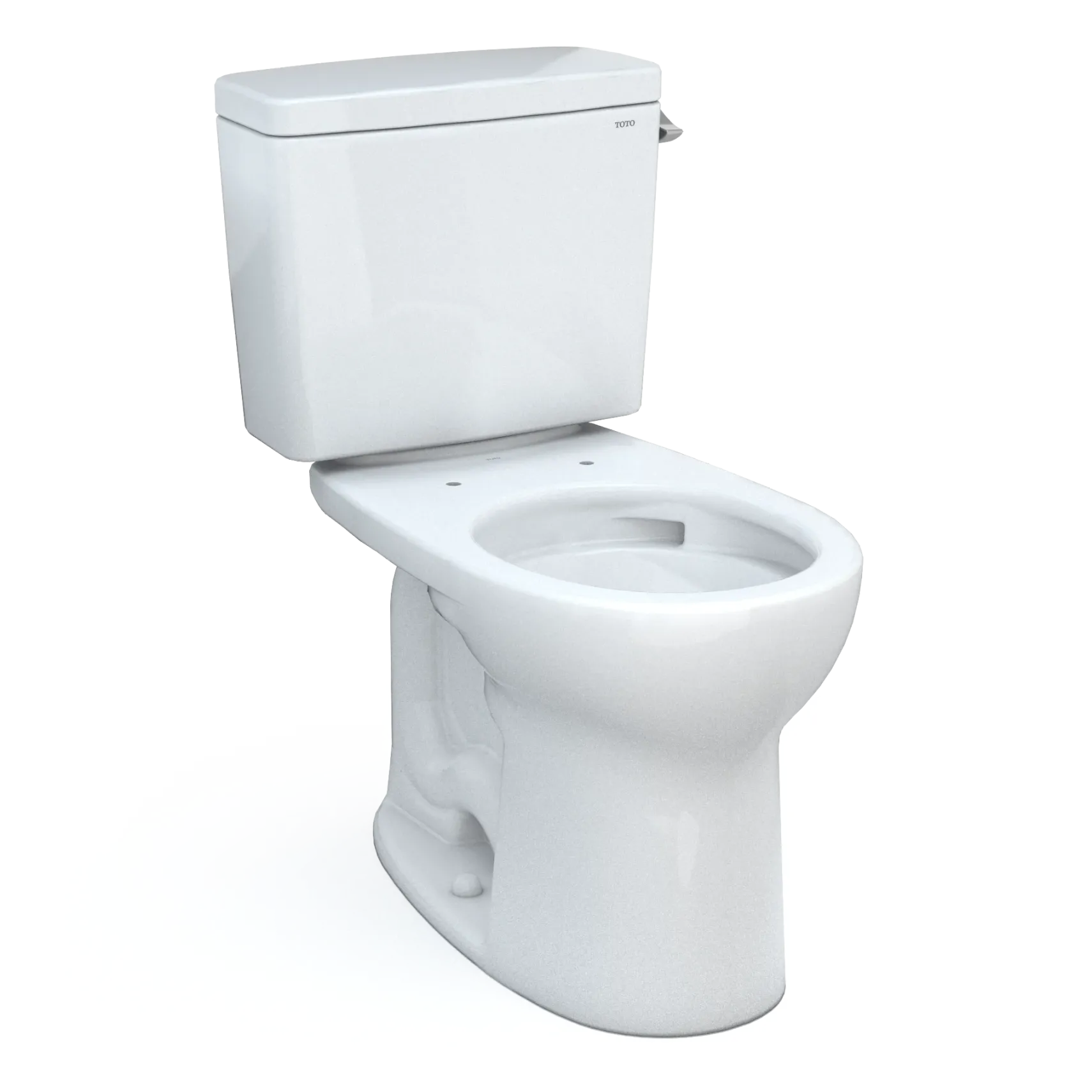 TOTO Drake Two-Piece Round 1.28 GPF Universal Height TORNADO FLUSH Toilet with CEFIONTECT, Cotton White, Vitreous China, CST775CEFRG#01
