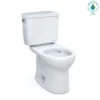 TOTO Drake Two-Piece Round 1.28 GPF Universal Height TORNADO FLUSH Toilet with CEFIONTECT, Cotton White, Vitreous China, CST775CEFG#01
