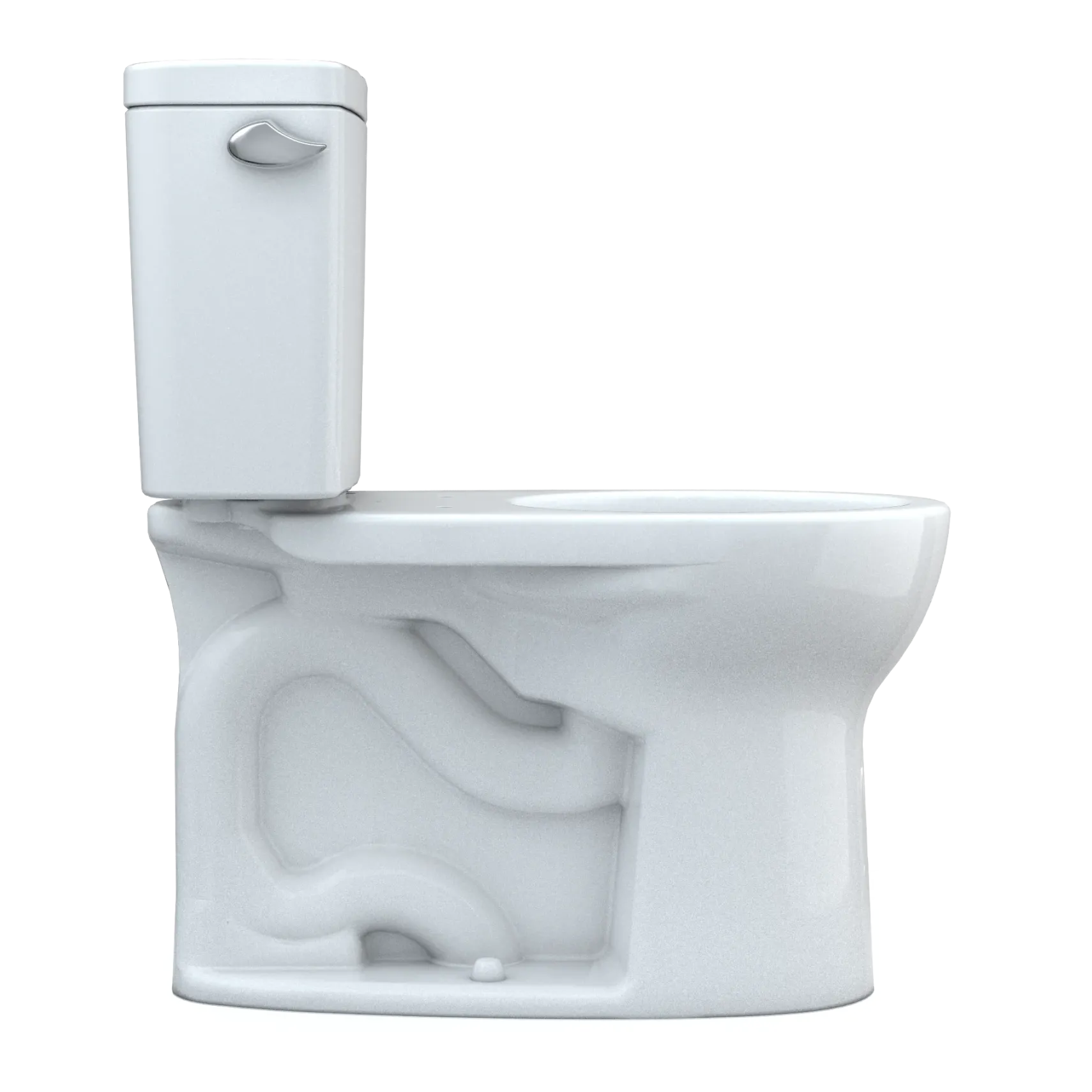 TOTO Drake Two-Piece Round 1.28 GPF Universal Height TORNADO FLUSH Toilet with CEFIONTECT, Cotton White, Vitreous China, CST775CEFG#01