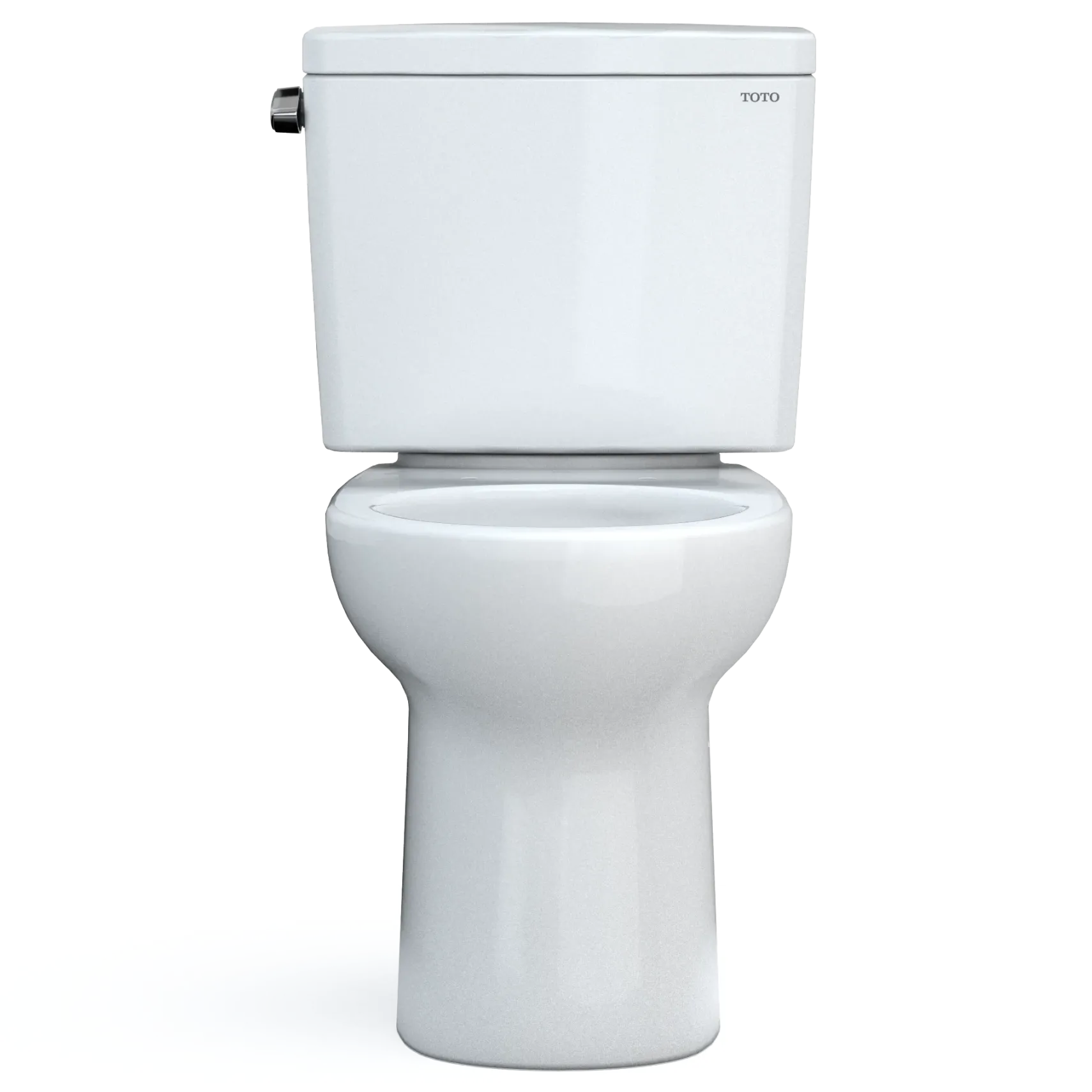 TOTO Drake Two-Piece Round 1.28 GPF Universal Height TORNADO FLUSH Toilet with CEFIONTECT, Cotton White, Vitreous China, CST775CEFG#01